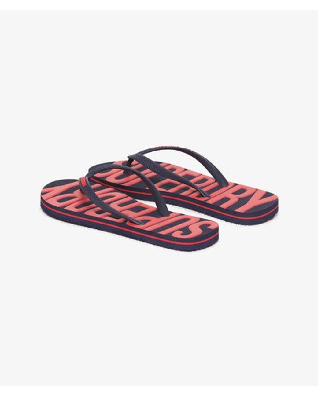 Superdry Red Vintage Flip Flops