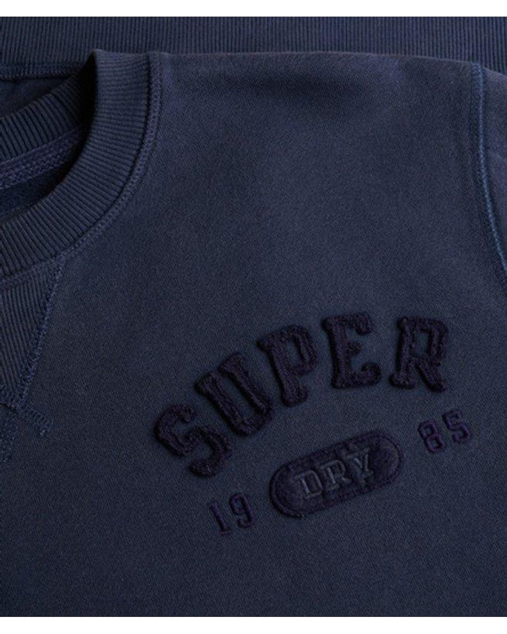 Superdry Blue & Co Vintage Athletic Tonal Crew Sweatshirt for men