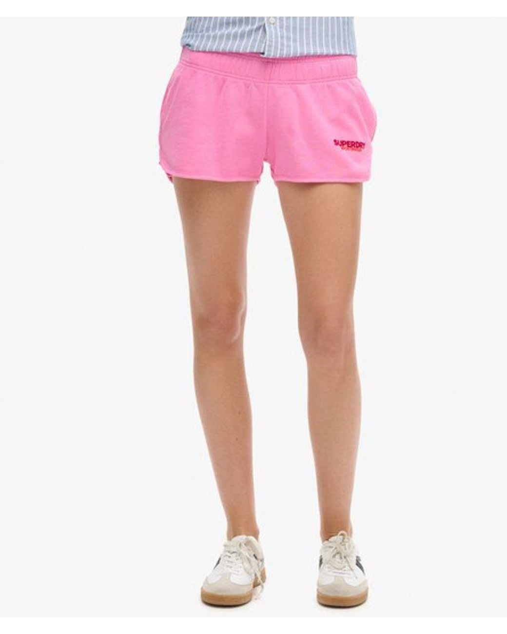 Superdry Red & Co Ladies Sportswear Logo Racer Shorts