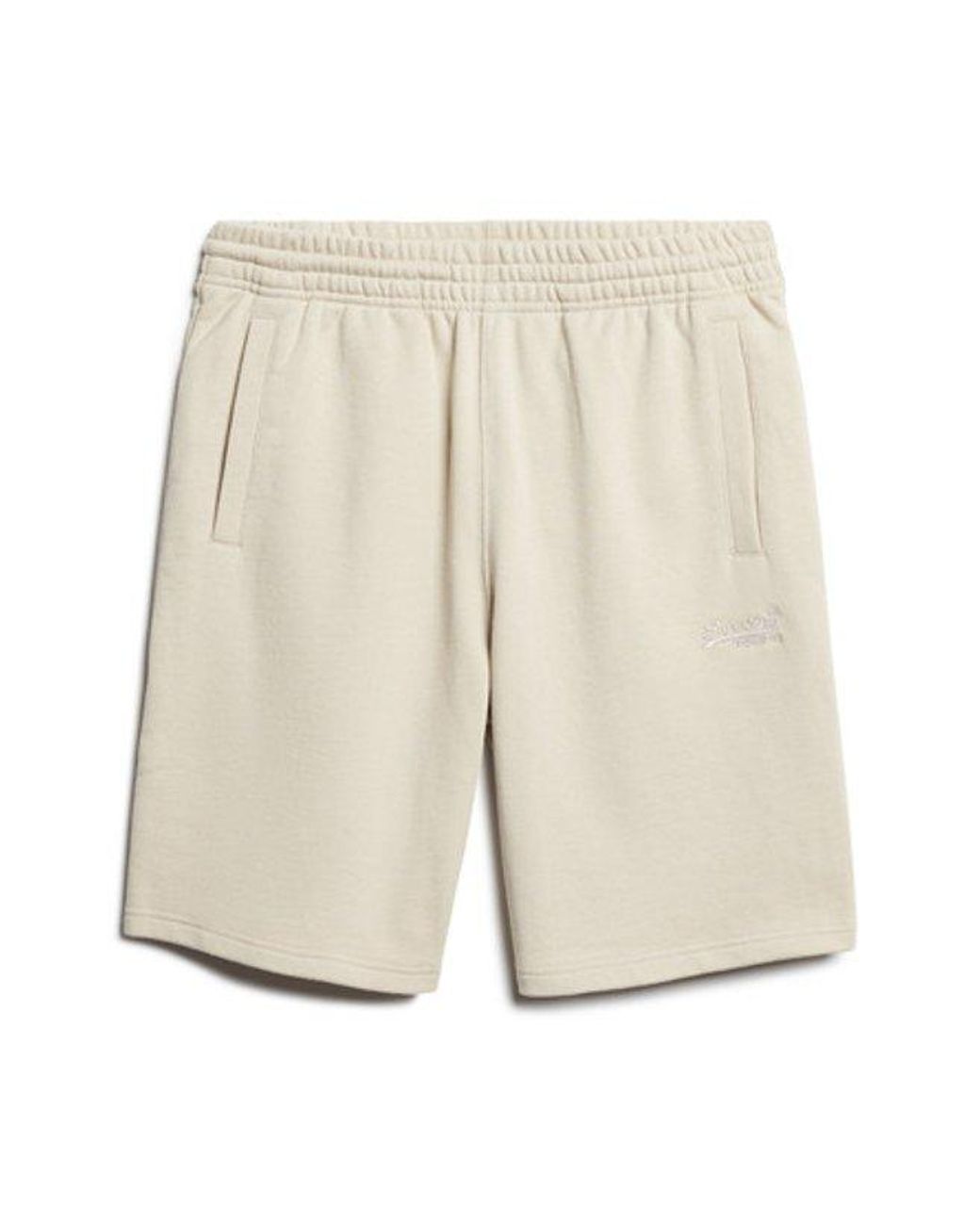 Superdry Essential Logo Jersey Shorts in het Natural voor heren