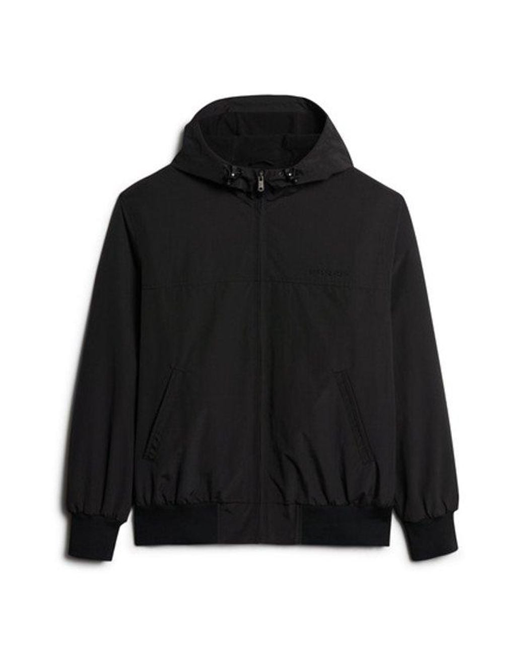 Superdry Black & Co Surplus Nylon Hooded Bomber Jacket for men