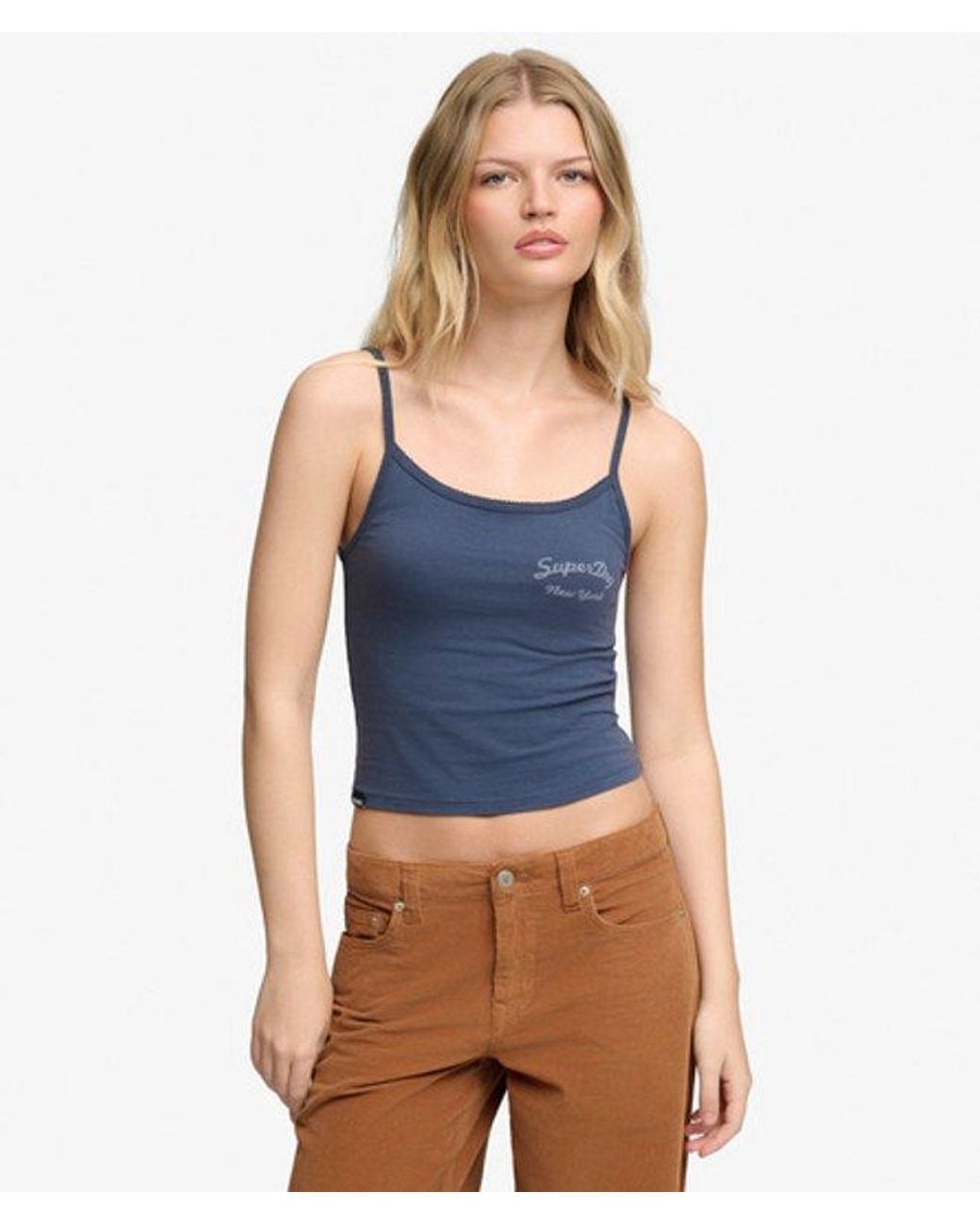 Superdry Blue Athletics Essentials Cami Top