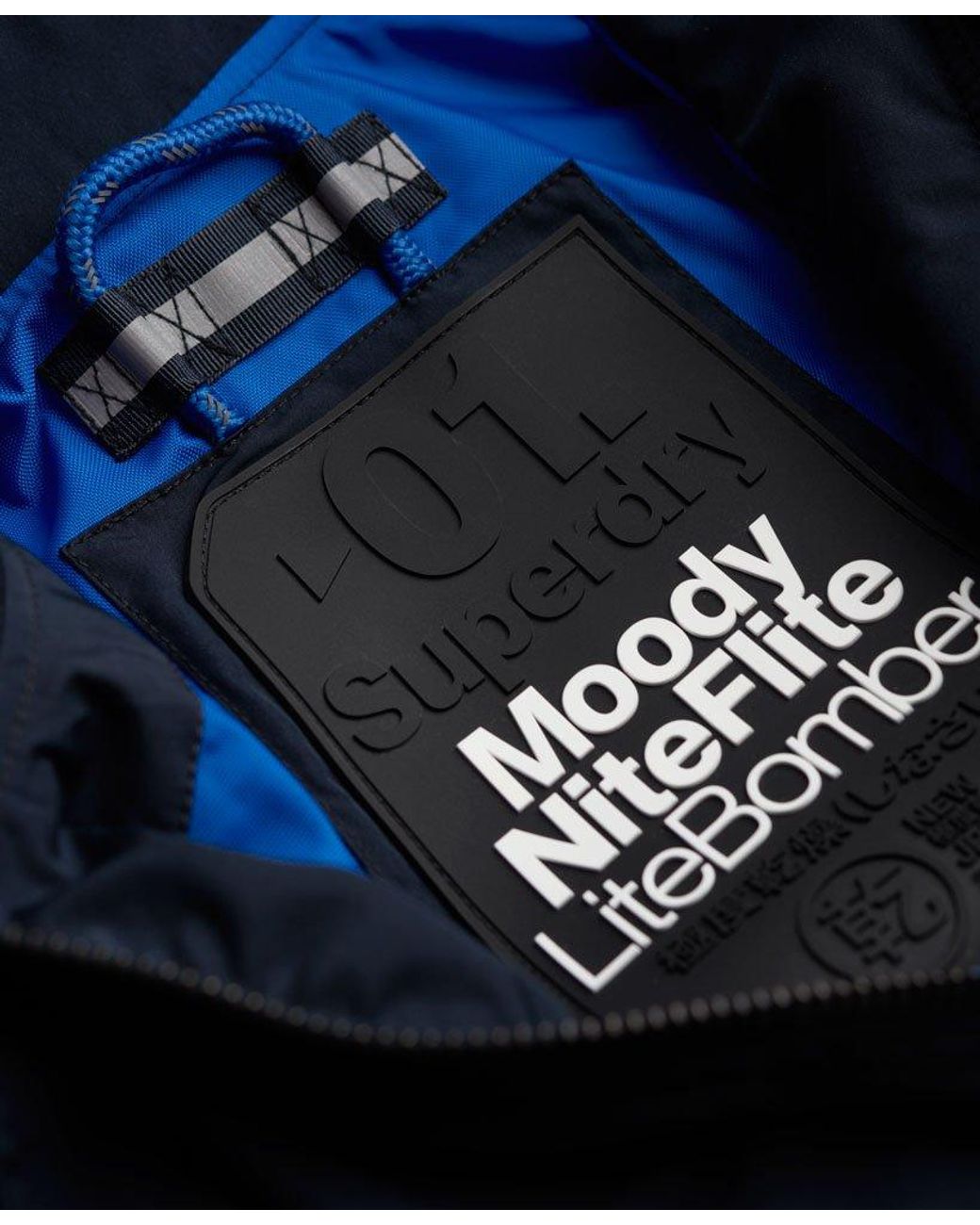 Superdry Moody Nite Flite Lite Bomber Jacket Navy in Blue for Men | Lyst
