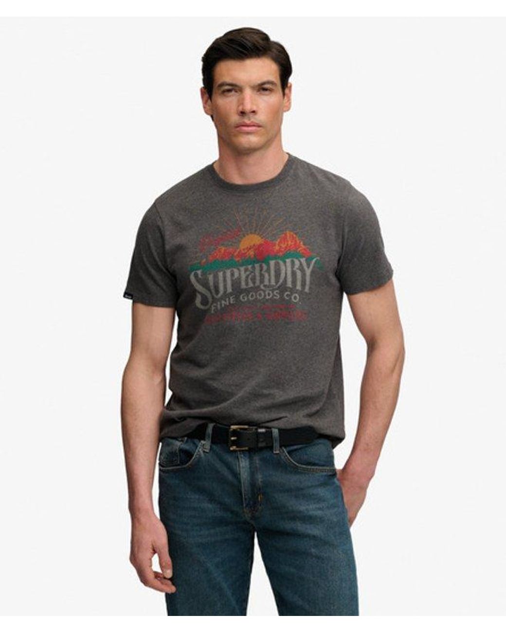 Superdry Black & Co Outdoors Mountain Relaxed T-shirt for men