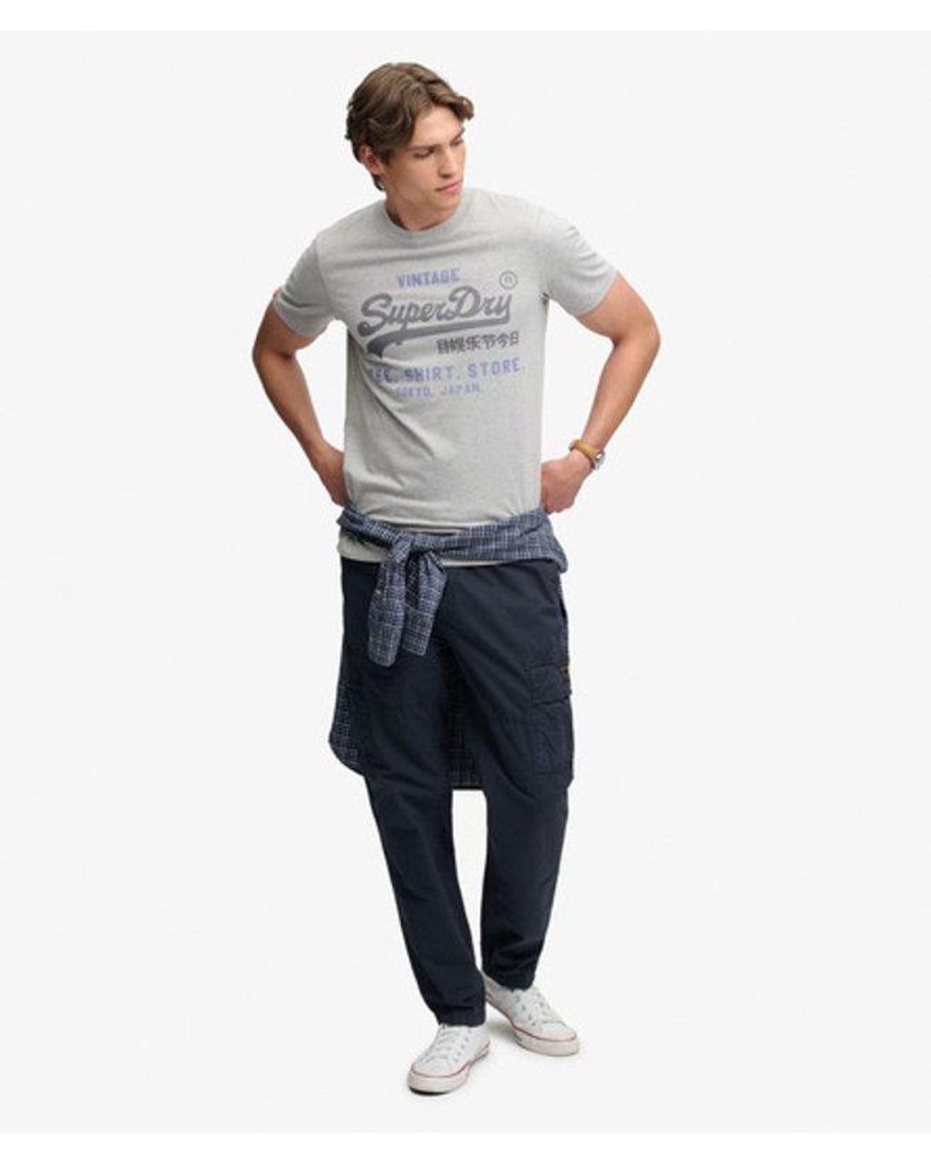 Superdry Gray & Co Vintage Logo Heritage Relaxed T-shirt for men