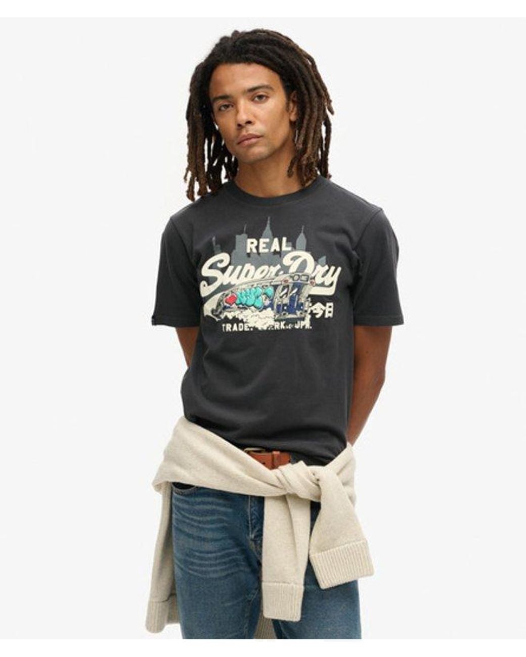 Superdry Gray & Co New York Graphic T-shirt for men