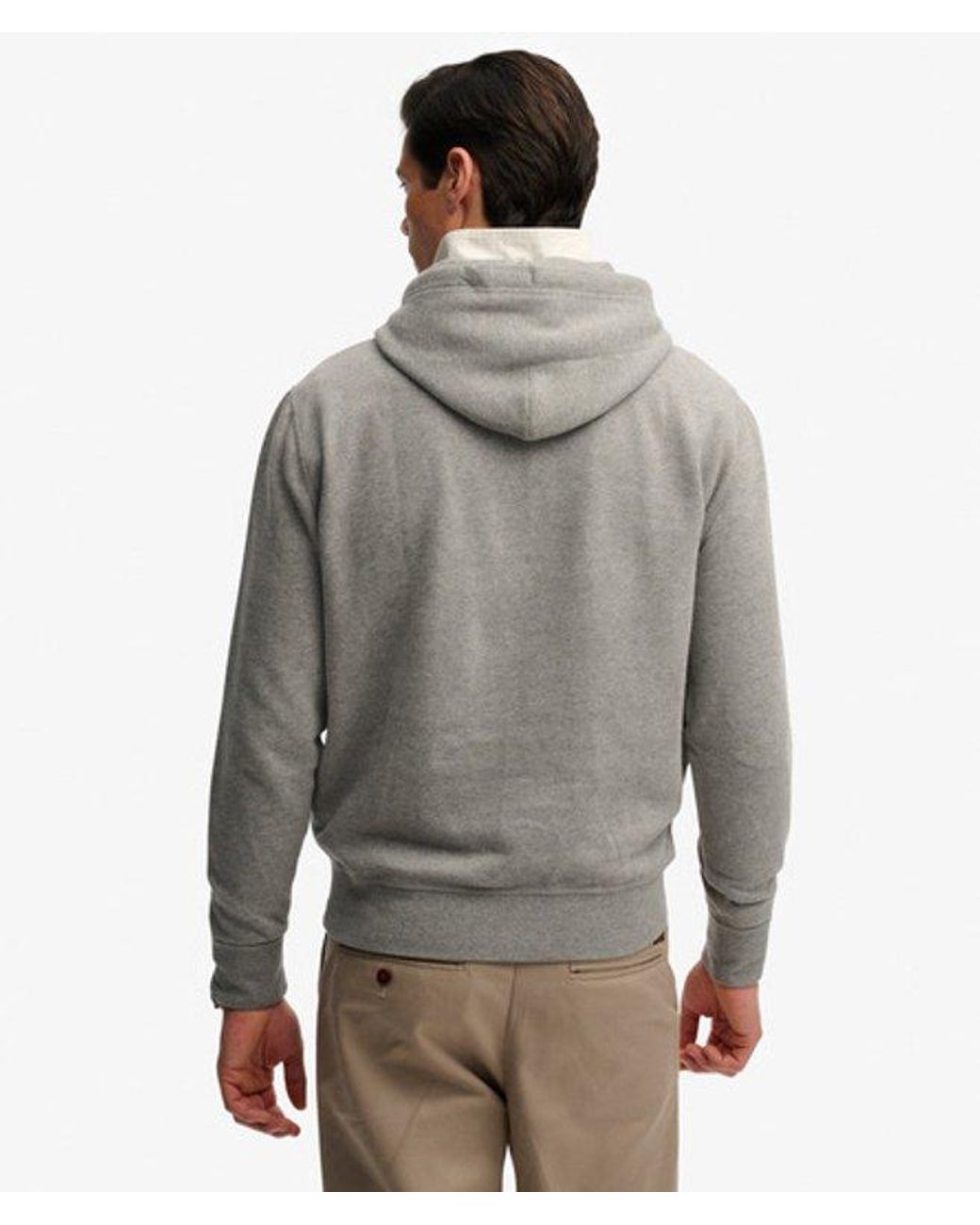 Superdry Gray & Co Monogram Embroidered Hoodie for men
