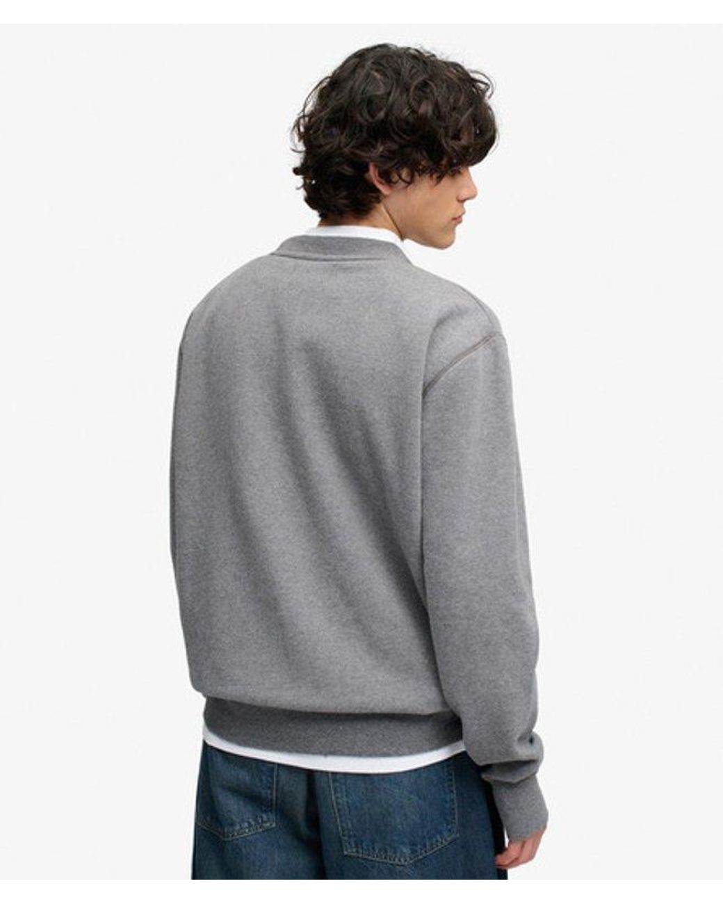 Superdry Gray & Co Block Text Crew Neck Sweatshirt for men