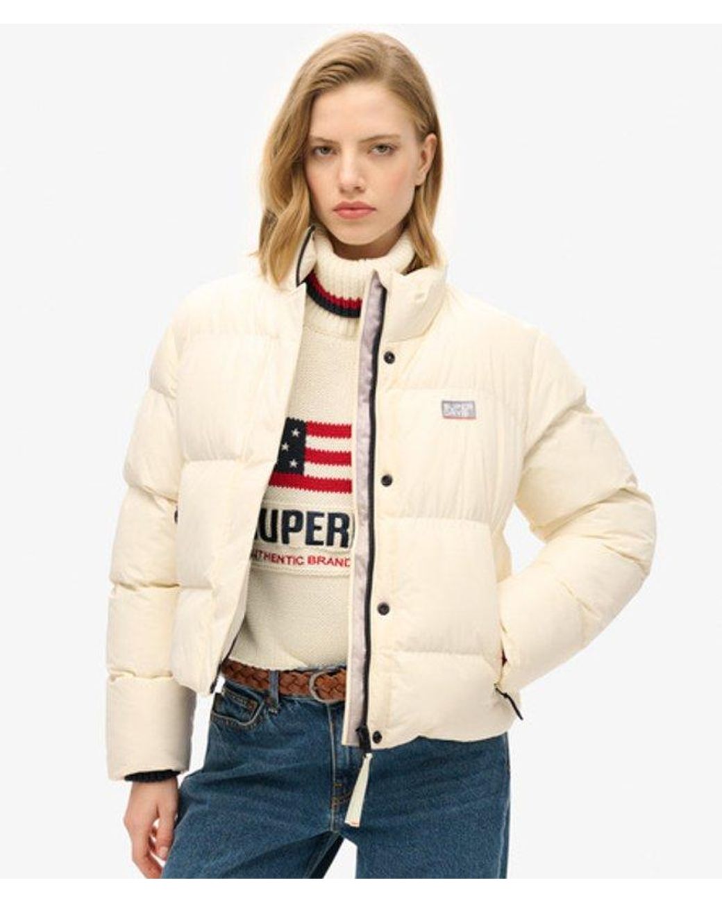 Superdry Natural & Co Sports Puffer Cropped Jacket