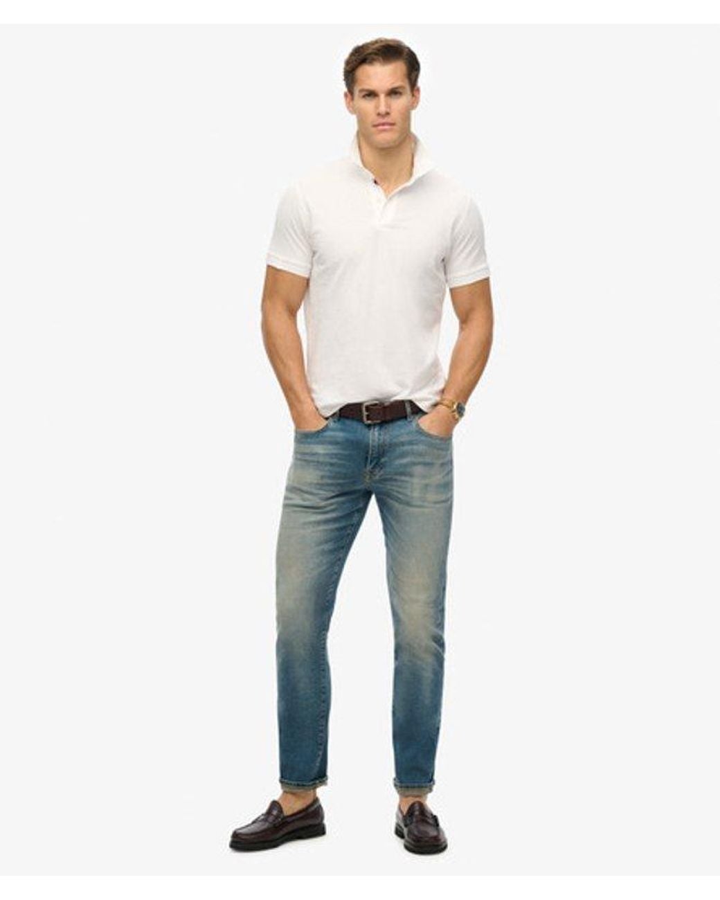 Superdry White & Co City Pique Polo Shirt for men