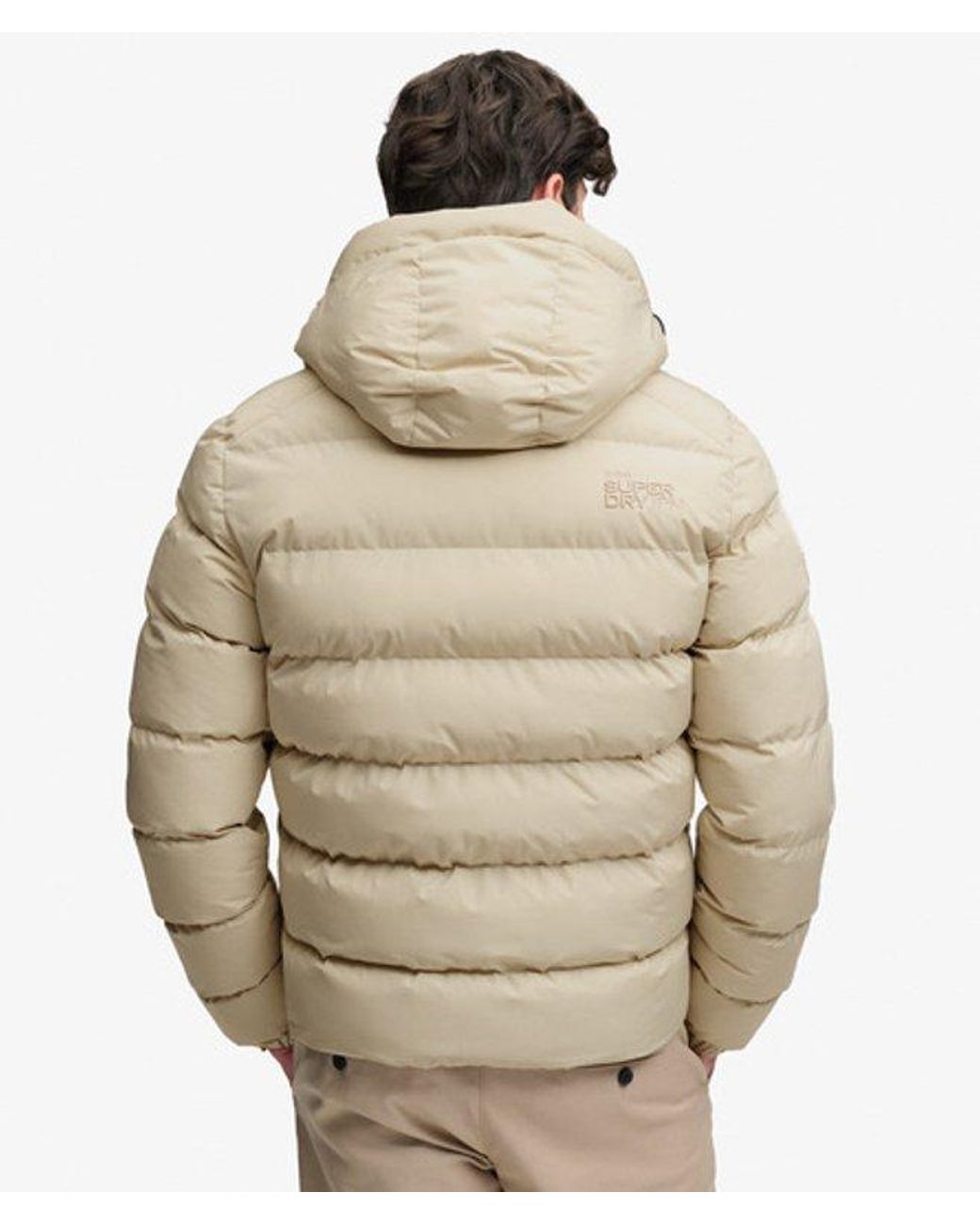 Superdry Blue & Co Hooded Sports Puffer Jacket for men