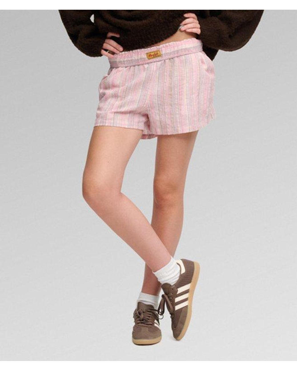 Superdry Pink & Co Komodo Noosa Stripe Shorts