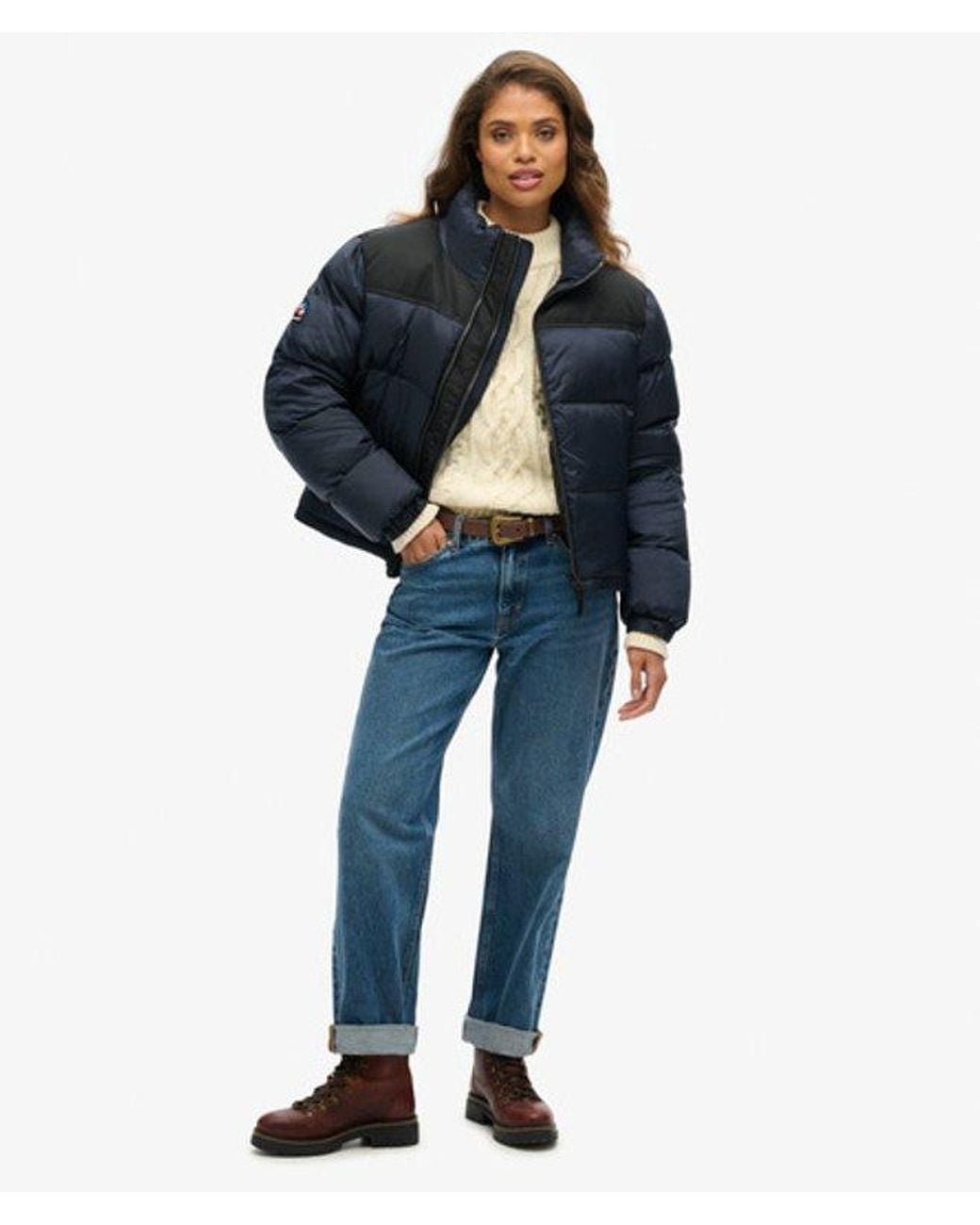 Superdry Blue Sportstyle Code Puffer Jacket