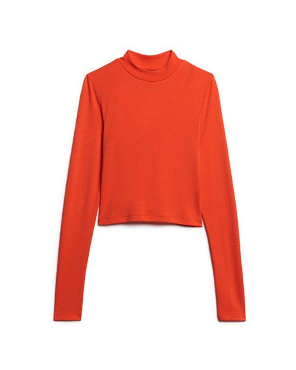 Superdry Red & Co Long Sleeve Open Back Top