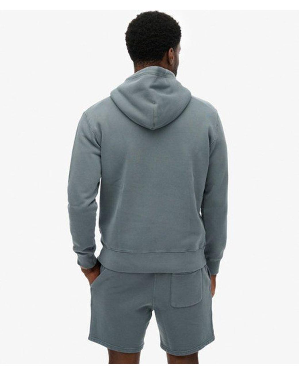 Superdry Hoodie Met Micrologo in het Blue voor heren