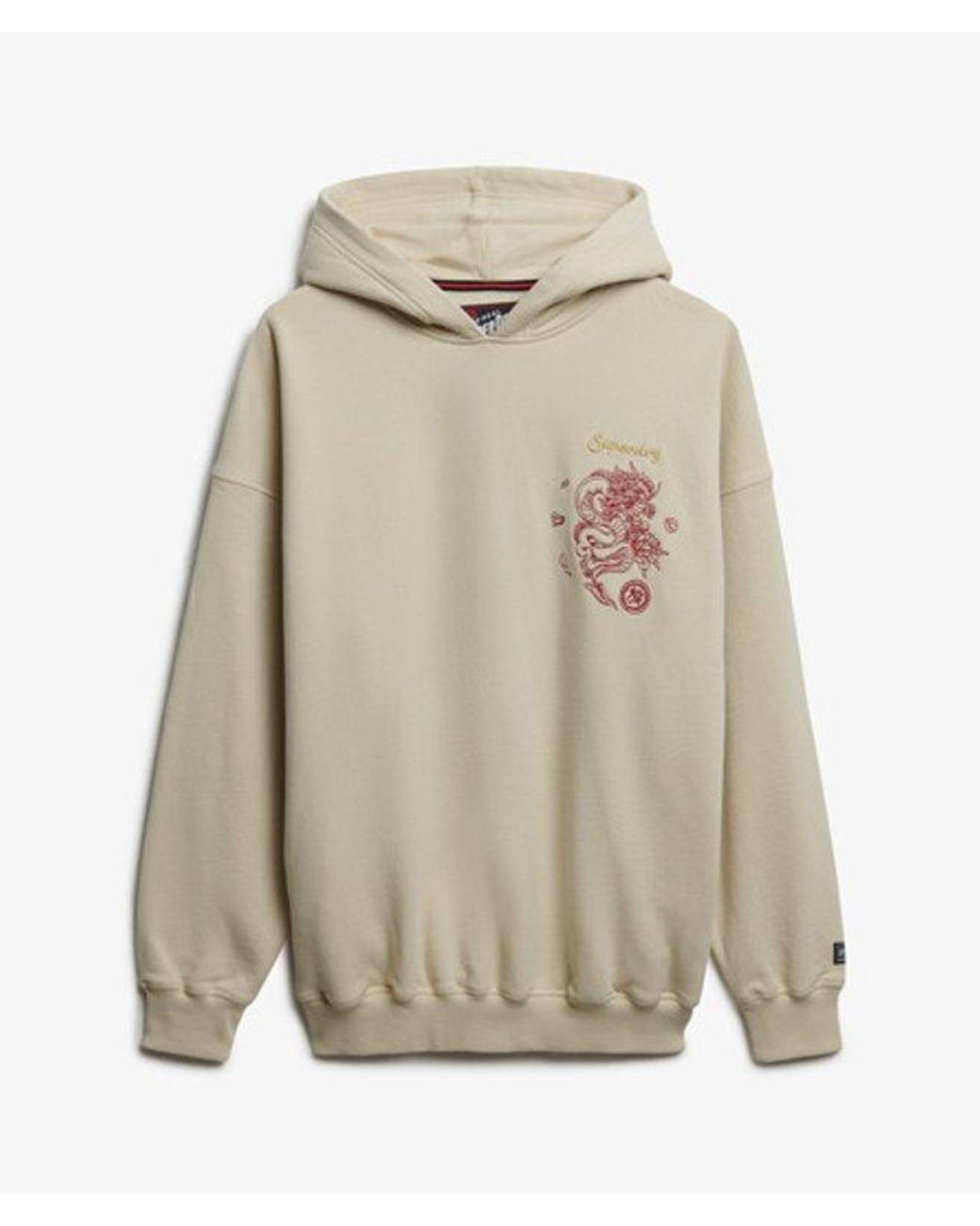 Superdry Natural Tokyo Narrative Oversized Hoodie