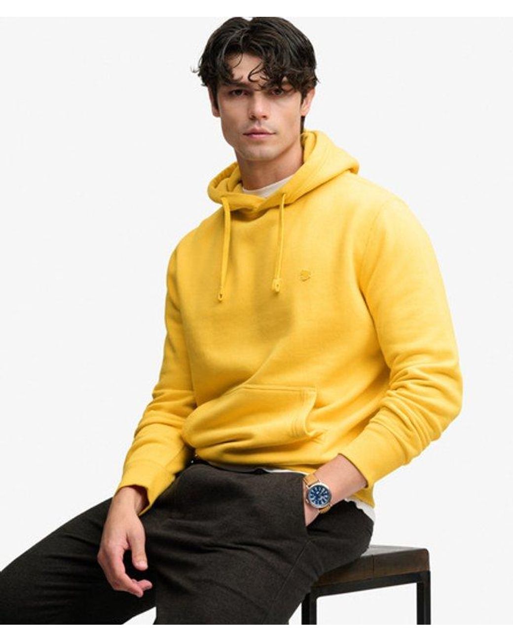 Superdry Yellow & Co Essential Logo Hoodie for men