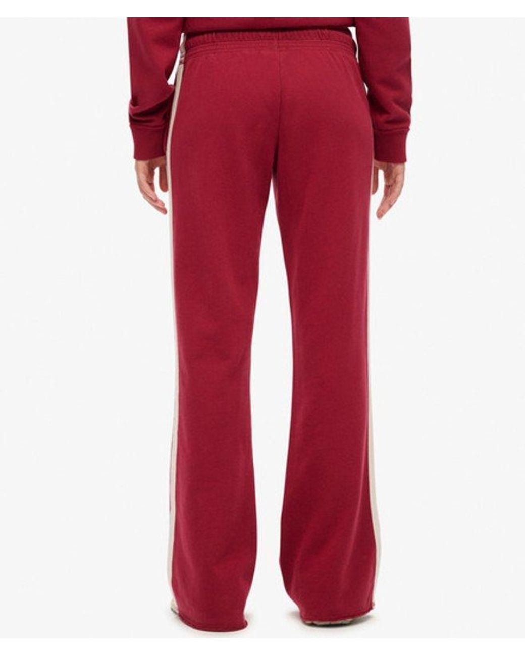 Superdry Red & Co Athletic Stripe Flare joggers