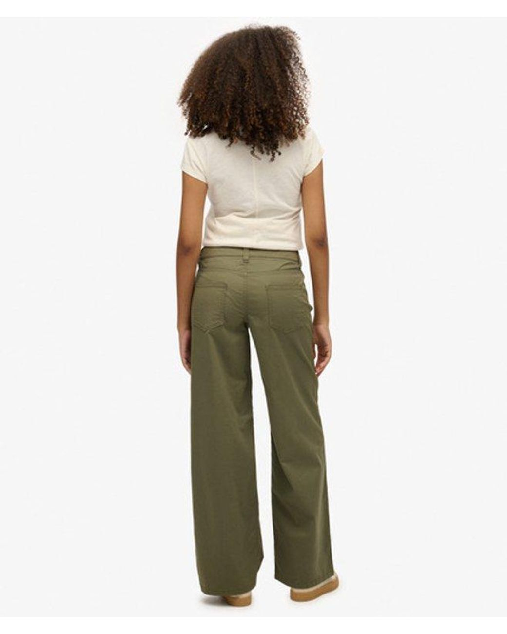 Superdry Green & Co Mid Rise baggy Chino