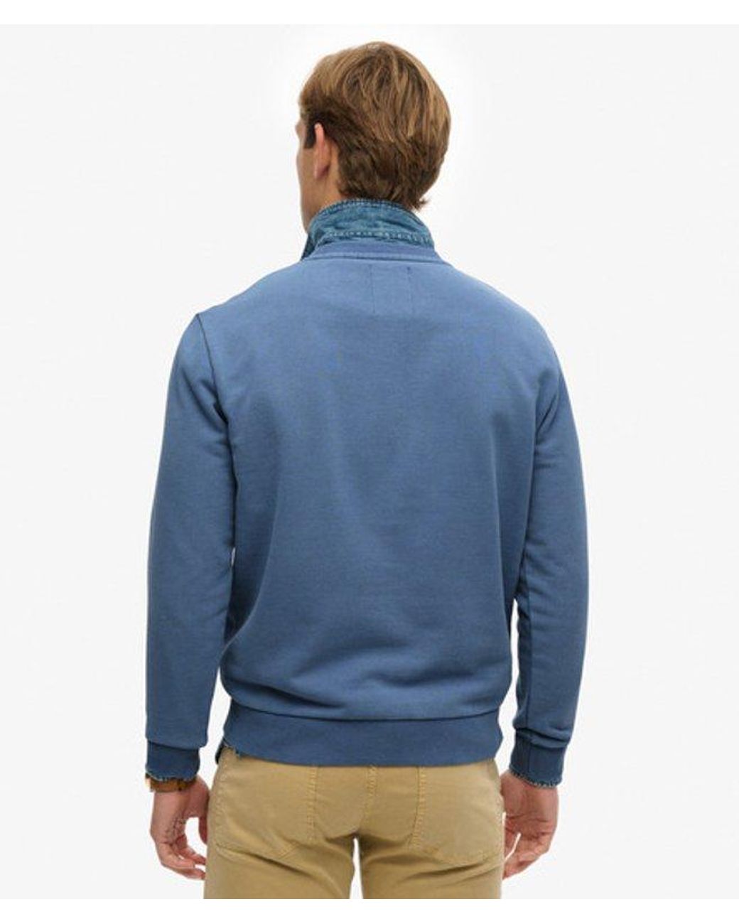 Superdry Blue & Co Athletic Essentials Crew Sweatshirt for men