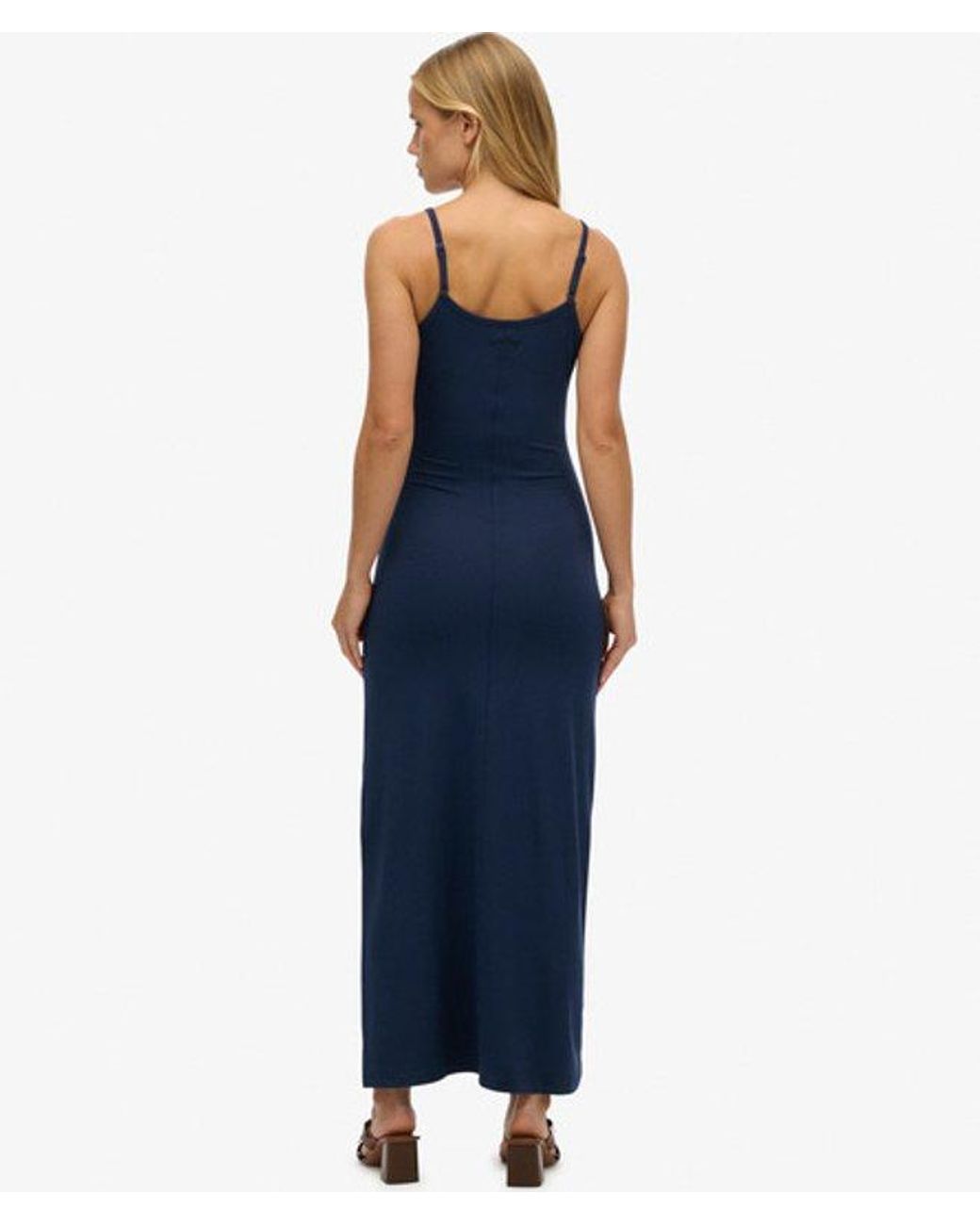 Superdry Blue & Co Athletic Essentials Jersey Maxi Cami Dress