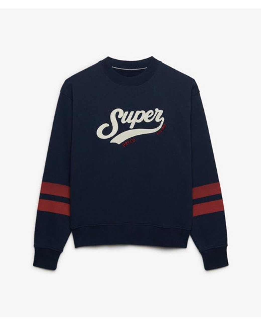 Superdry Varsity Script Boxy Crew Sweatshirt in het Blue