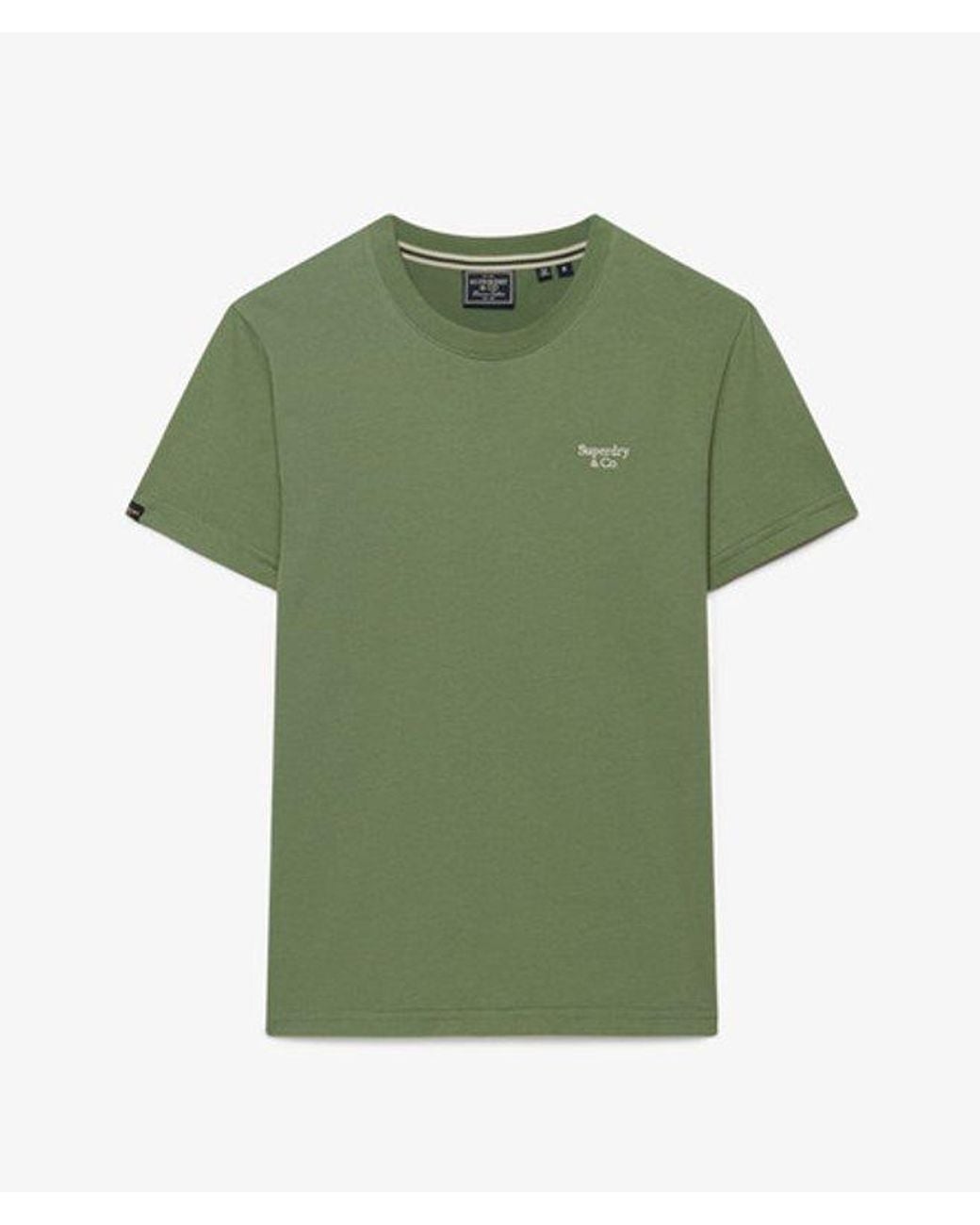 Homme T-Shirt Essential À Logo Serif Brodé Taille Superdry pour homme en coloris Green