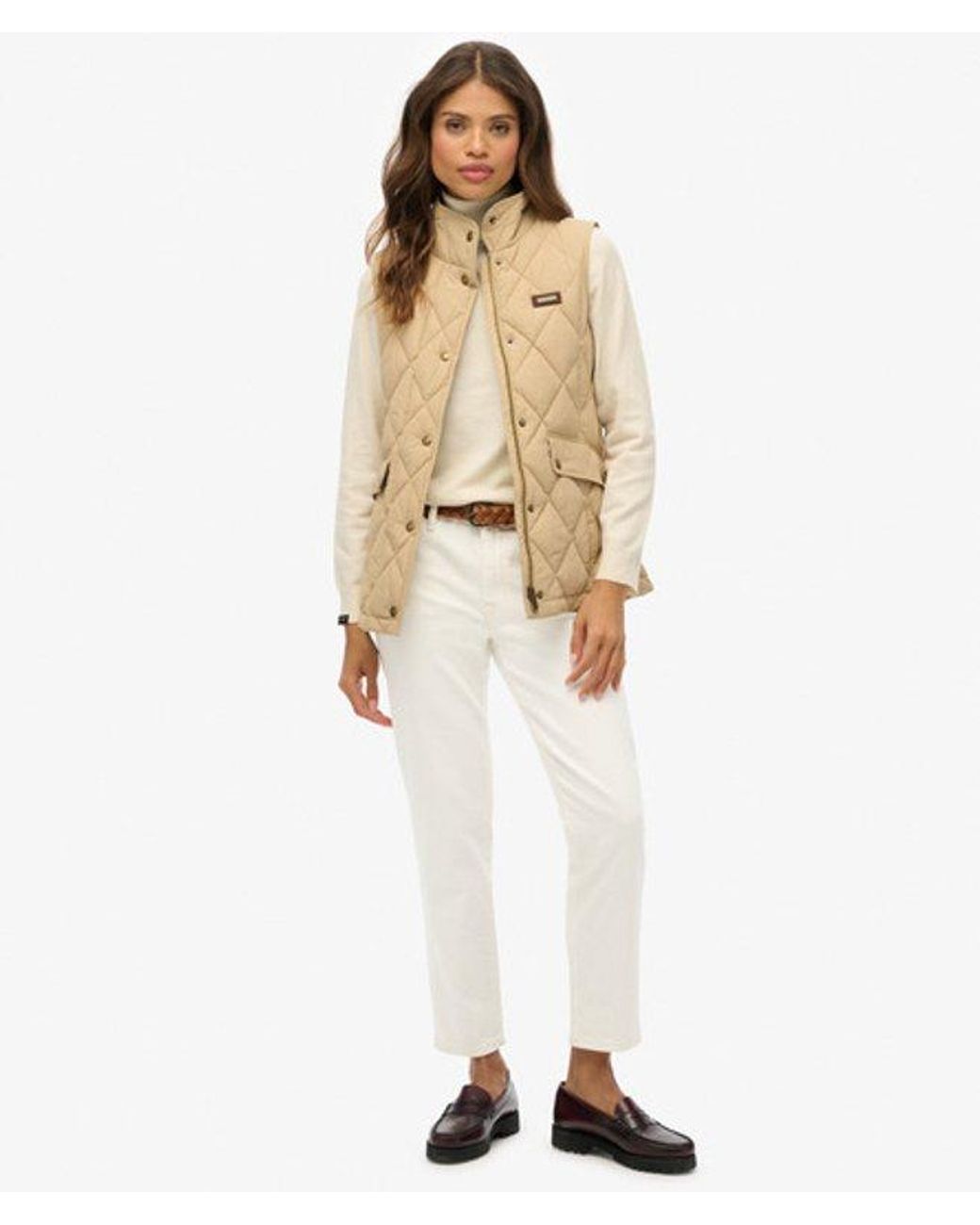 Superdry Natural & Co Cord Trimmed Liner Gilet