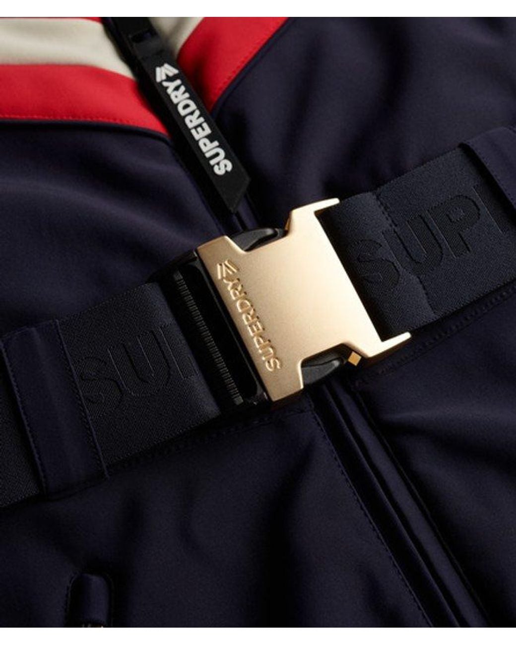Superdry Blue & Co Luxe Chevron Ski Suit