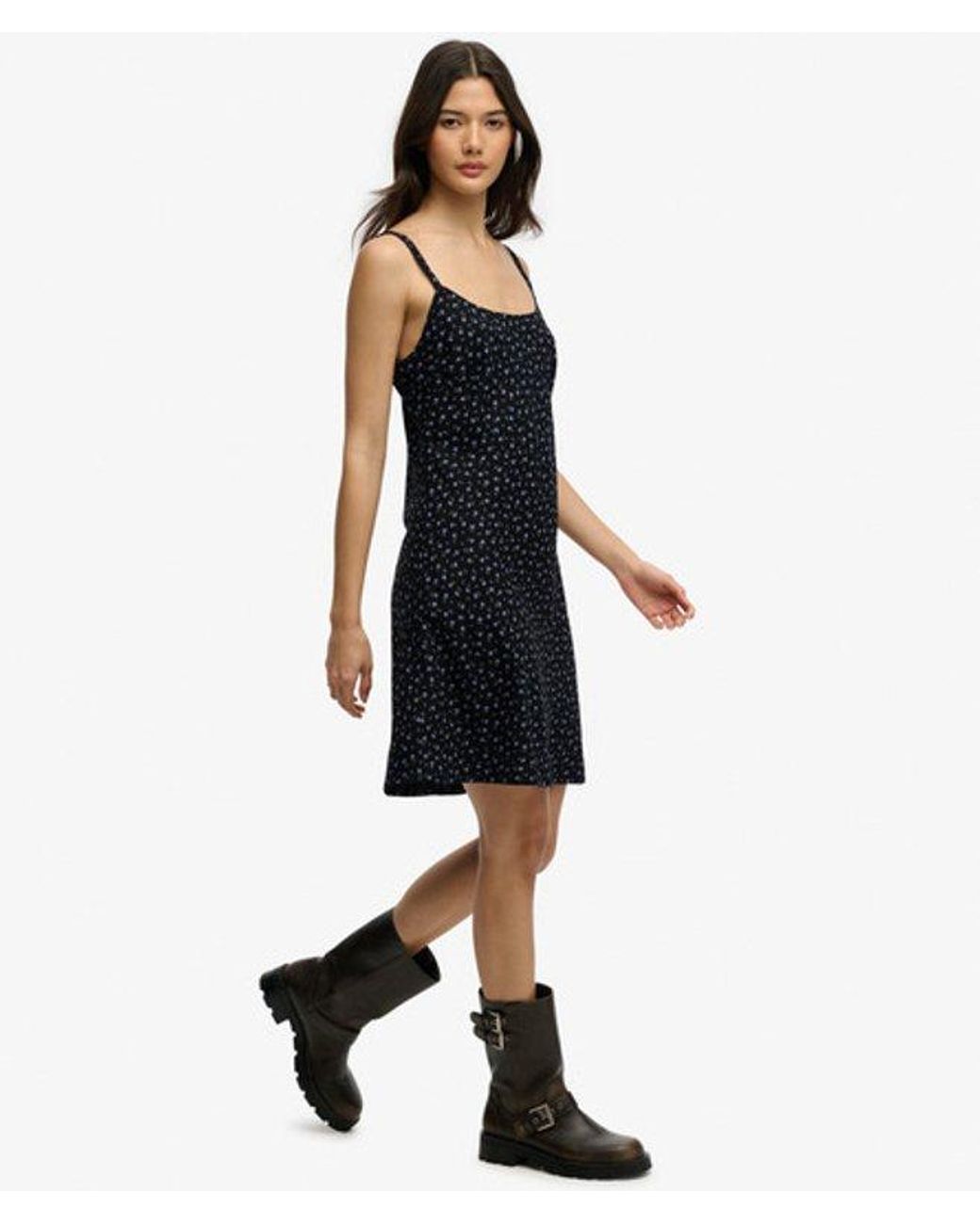 Superdry Black & Co Printed Cami Mini Dress
