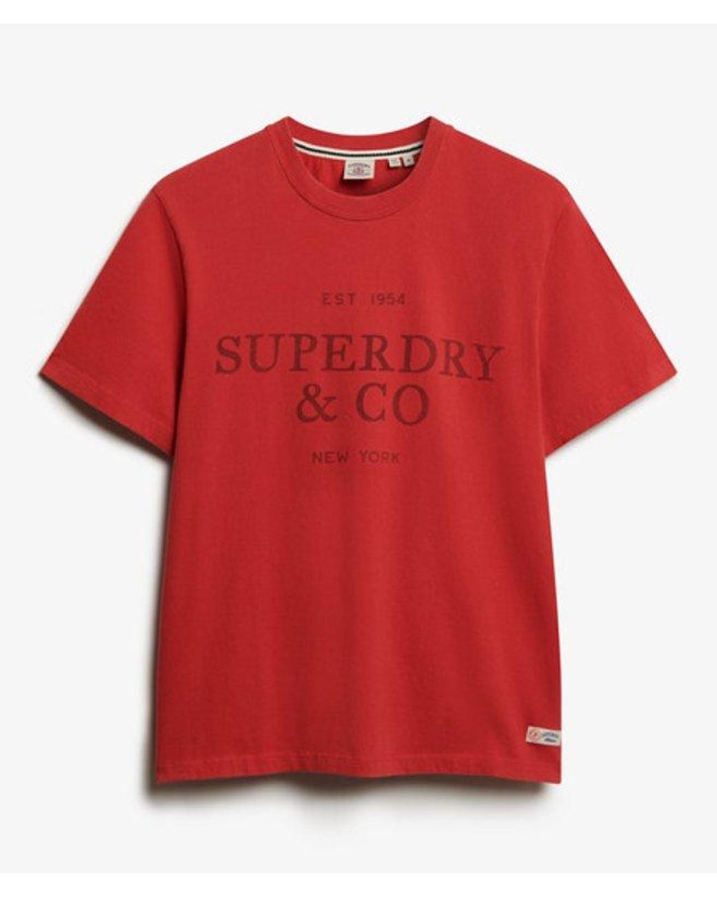 Superdry Red & Co 1954 Company Relaxed T-shirt for men