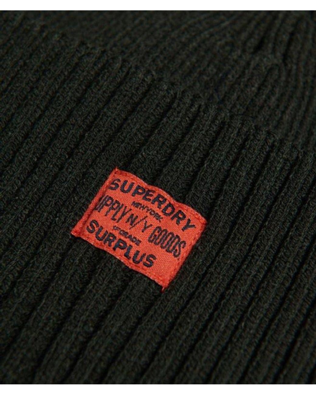 Superdry Black & Co Workwear Knitted Beanie