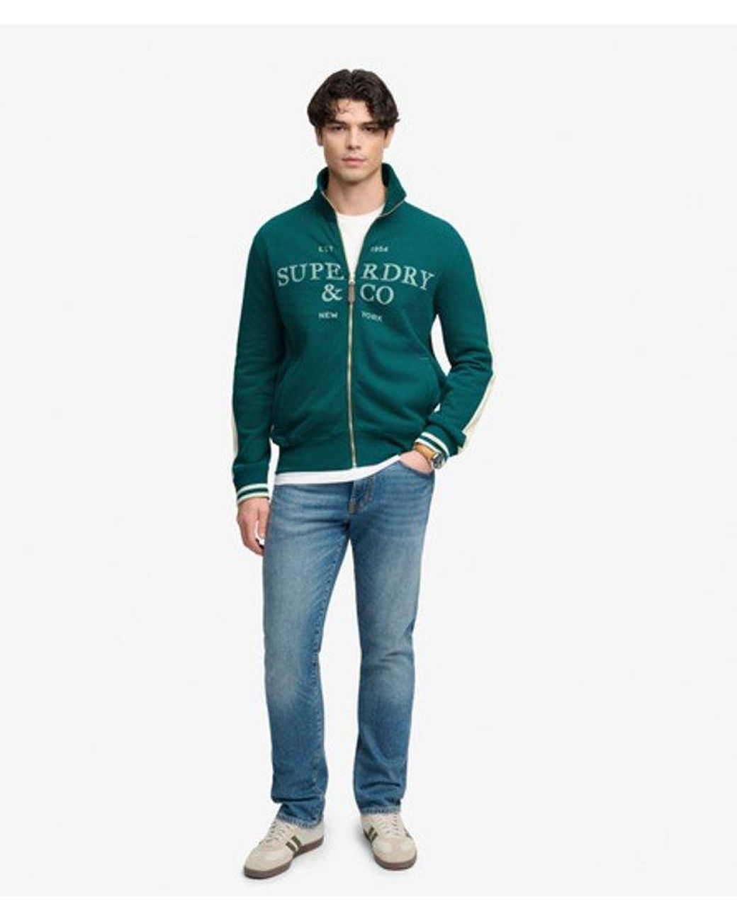 Superdry Green & Co Company Logo Track Top for men