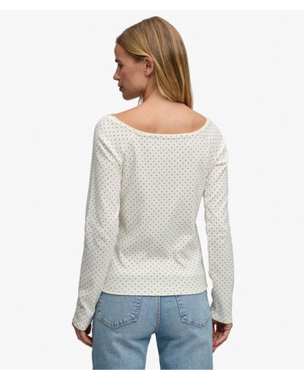 Superdry White & Co Bardot Off Shoulder Top