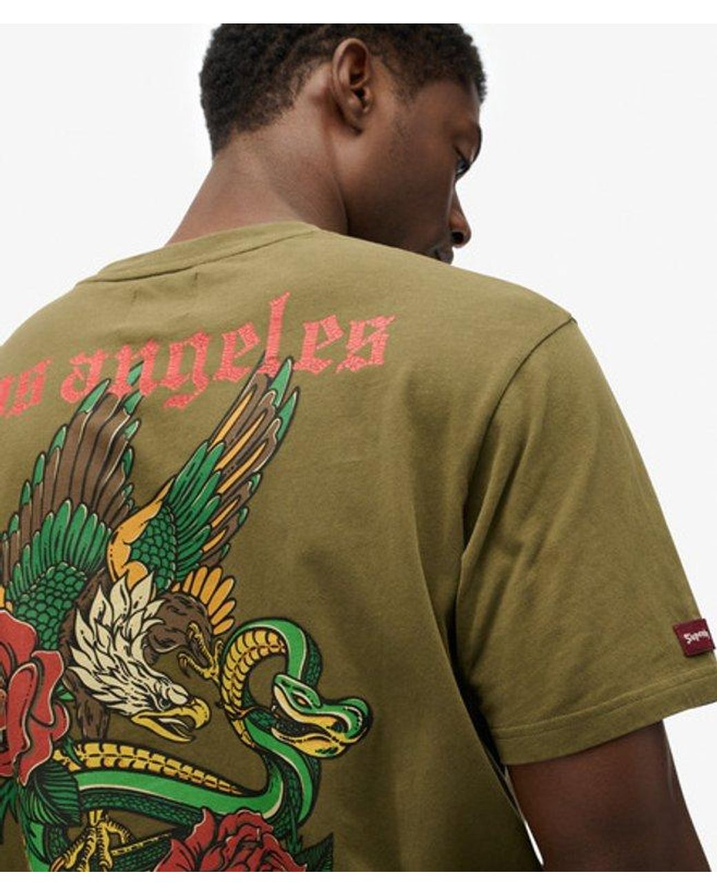Superdry Green & Co Tattoo Loose T-shirt for men