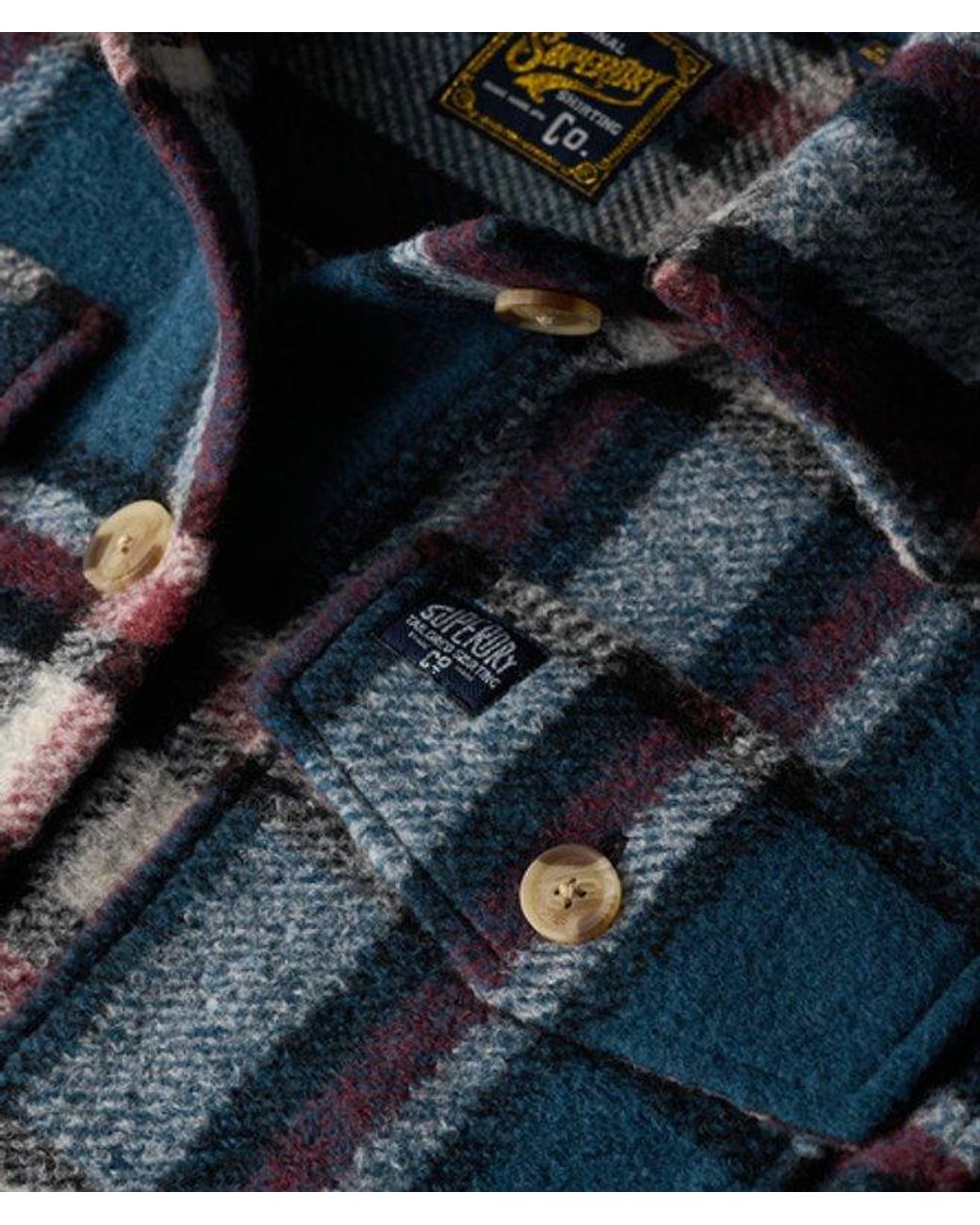 Superdry Blue Heavyweight Unlined Overshirt