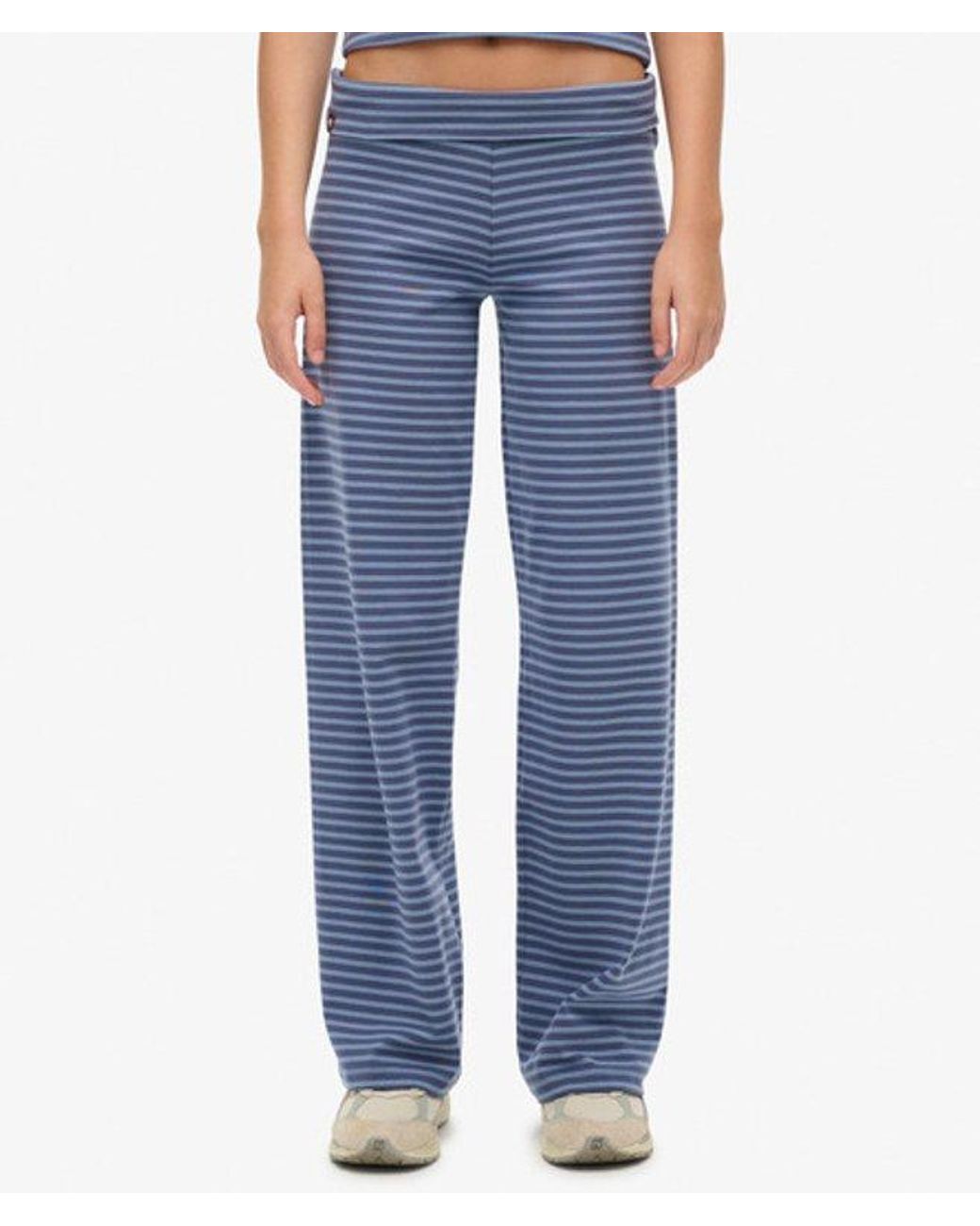 Superdry Blue Athletic Essentials Fold Over Joggers