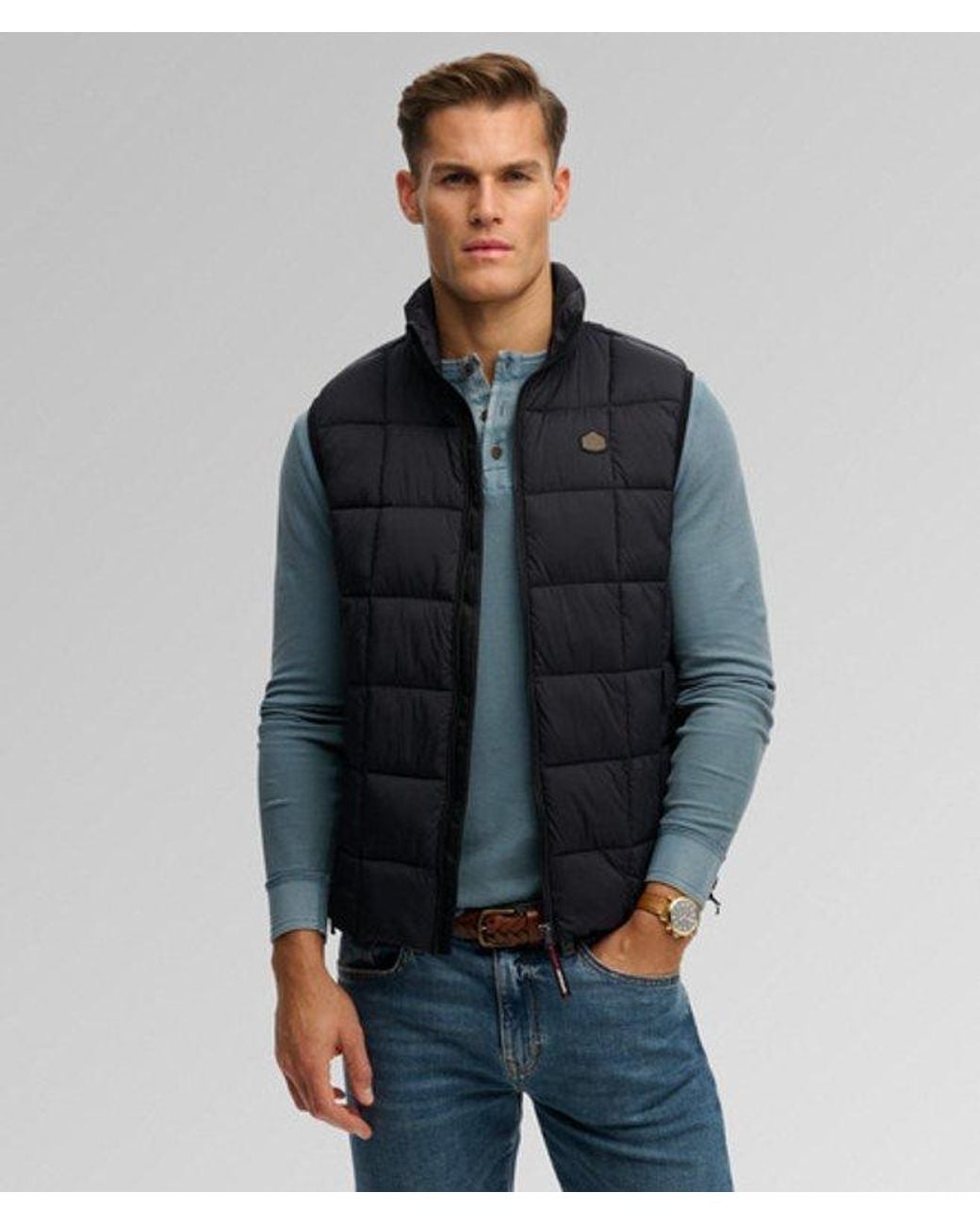 Superdry Gray & Co Box Quilt Fuji Lite Gilet for men