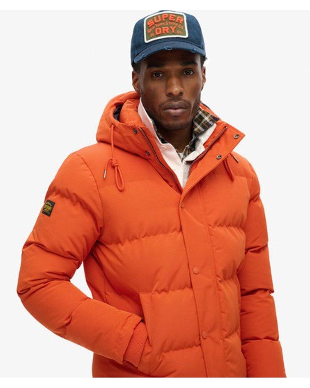 Superdry Orange & Co Everest Short Hooded Puffer Jacket for men