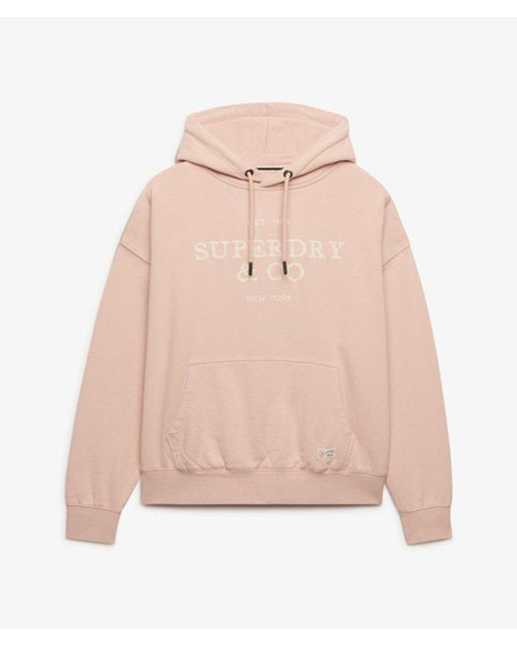 Superdry Natural & Co Luxe Casual Embroidered Relaxed Hoodie