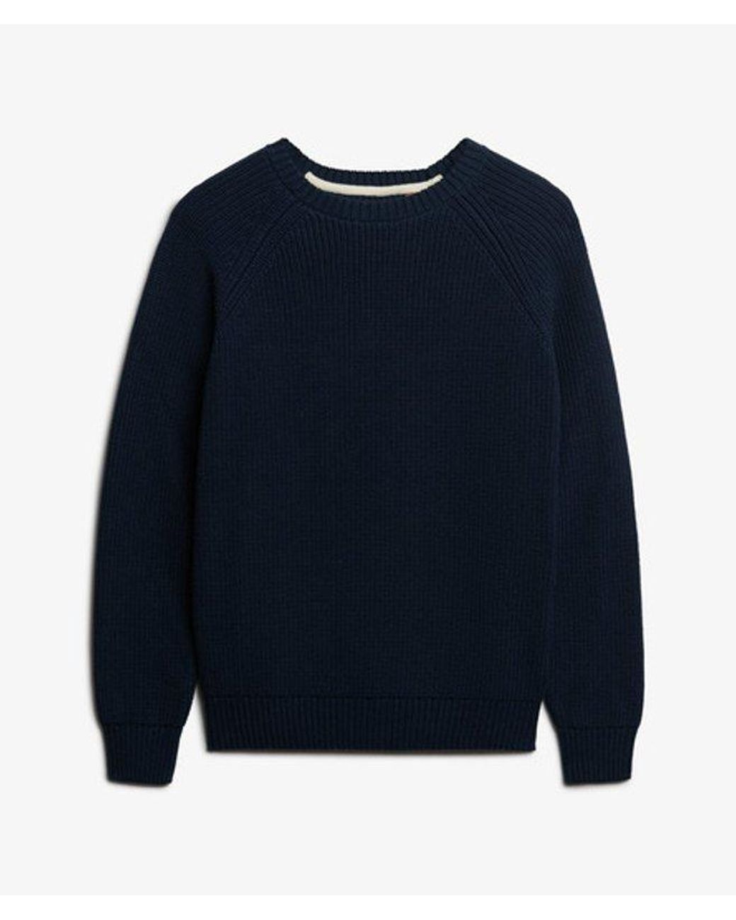 Superdry Blue & Co Relaxed Ribbed Knitted Jumper