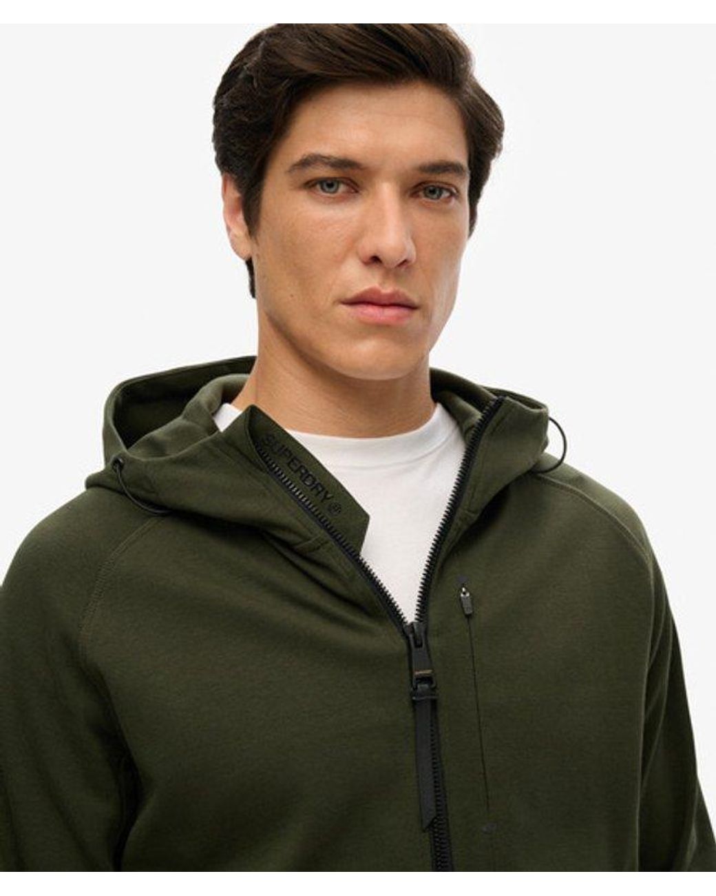 Superdry Tech Hoodie Met Logo in het Green voor heren