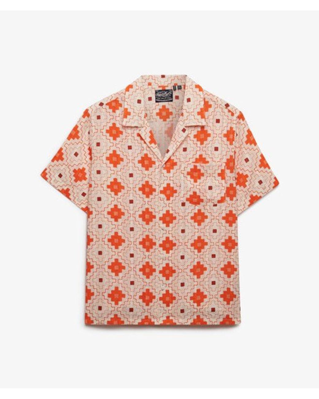 Superdry Red & Co Beach Printed Short Sleeve Shirt