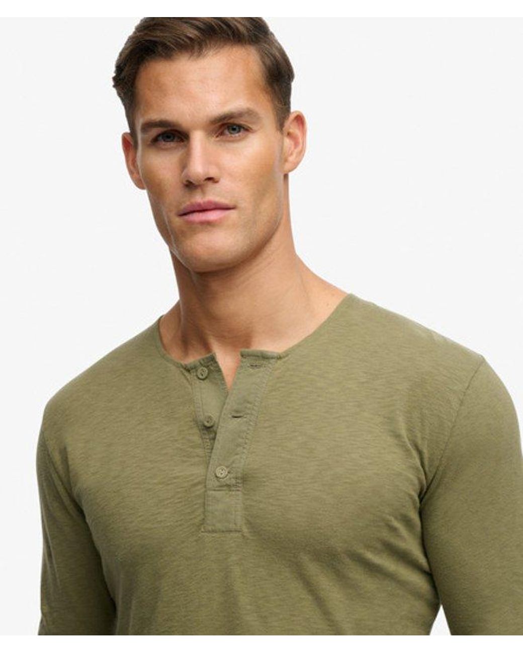 Superdry Green & Co The Merchant Store - Henley Lightweight Top for men