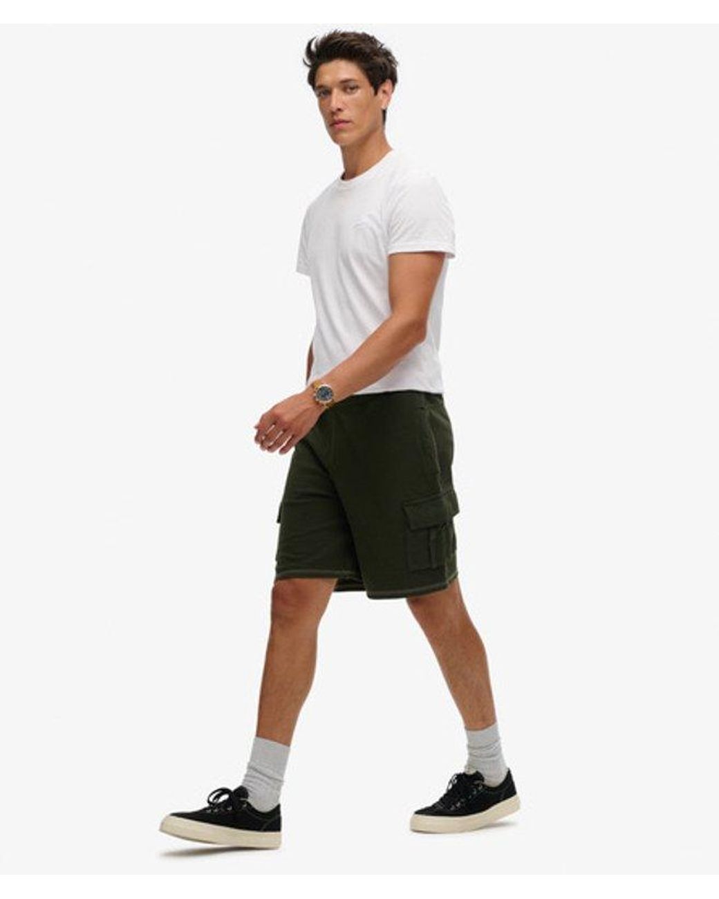 Superdry White & Co Loose Fit Contrast Stitch Cargo Shorts for men