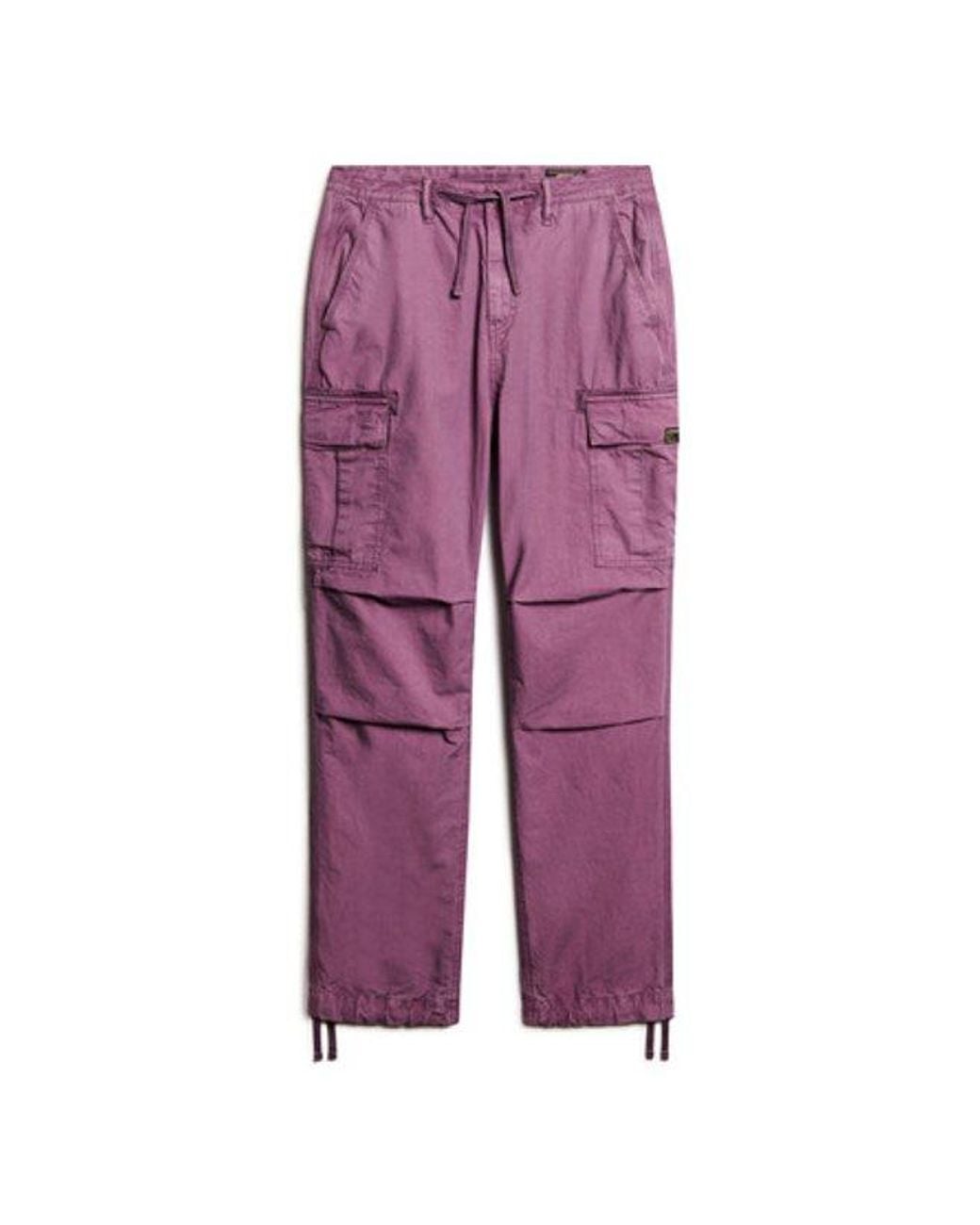 Superdry Red & Co Low Rise Parachute Cargo Pants