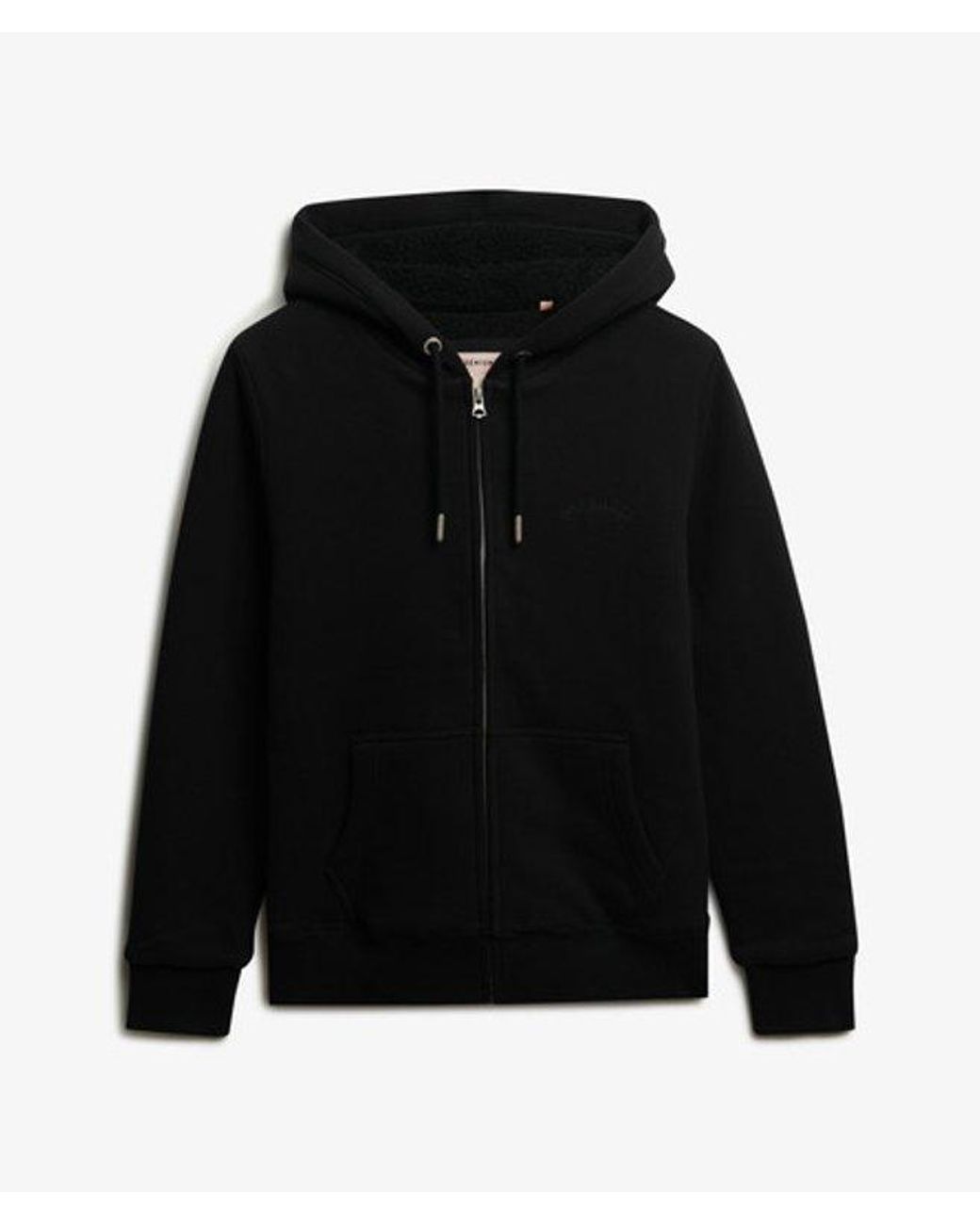 Superdry Black & Co Borg Lined Zip Hoodie