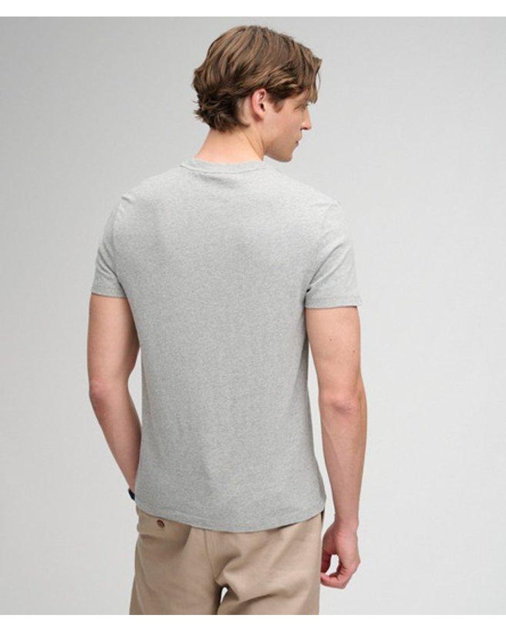 Superdry Gray & Co Essential Company Logo Embroidered T-shirt for men
