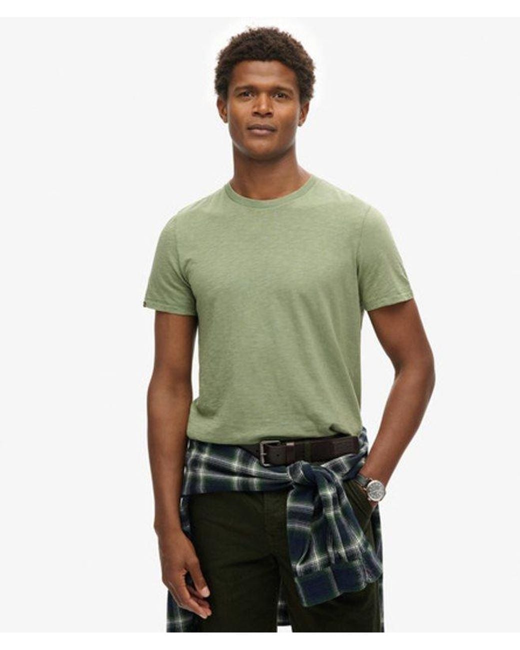 Superdry Green & Co Crew Neck Slub Short Sleeved T-shirt for men