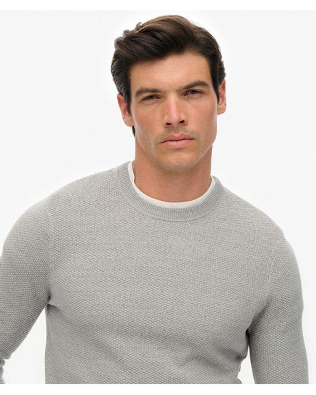 Superdry Gray & Co Light Weight Cotton Texture Jumper for men
